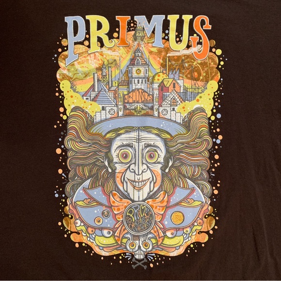Primus Tour 2016 T-Shirt Chocolate Factory 2-Sided Cities Concert Band Tee 2XL - Picture 3 of 8